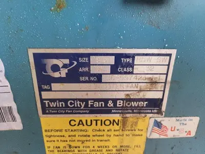 USED 2016 TWIN CITY FAN & BLOWER RBW-SW