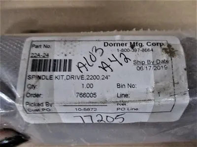USED DORNER MISC MOTOR PARTS AND ACCESSORIES