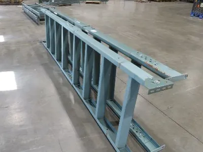 Hytrol 30"W Conveyor Leg Floor Support Heavy Duty 133-5/8" to 145-5/8"H Lot of 2