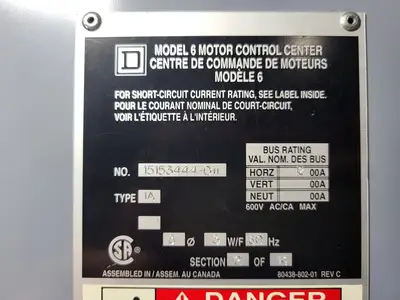 USED SQUARE D MODEL 6