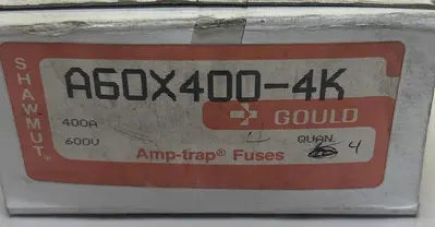 New | in-Stock GOULD SHAWMUT A60X400-4K Miscellaneous Equipment (Electrical & Power) | Surplus Asset Holdings #1198633