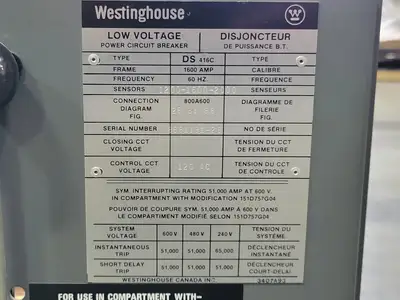 USED WESTINGHOUSE DS416C