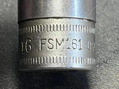 snap on fsm161 16mm 3/8 drive metric shallow 6 point chrome socket