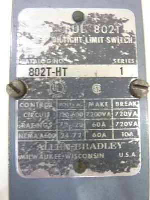 USED ALLEN BRADLEY 802T-HT SER 1