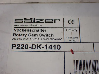 New | in-Stock SALZER P220DK1410 Relays & Switches Ohio US | HGR 24 #1175533