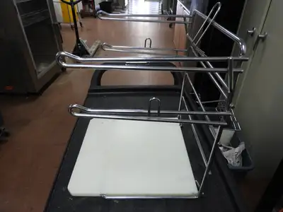 Used Falcon Restaurant Supply Used Choice Chrome Grocery Retail Store Bag Rack / Stand Retail Store Fixtures Illinois US | Falcon Restaurant Supply #1376458