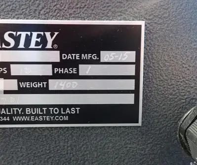 USED 2015 EASTEY VSA1721-TKV1