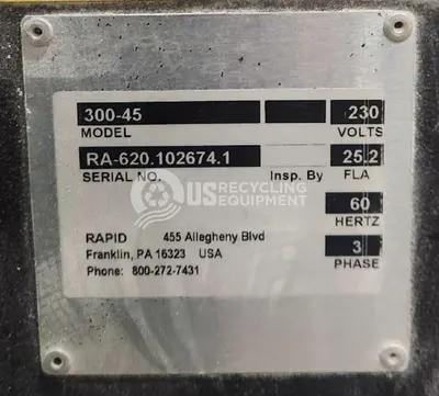 USED RAPID THREE (3) 10HP GRANULATORS