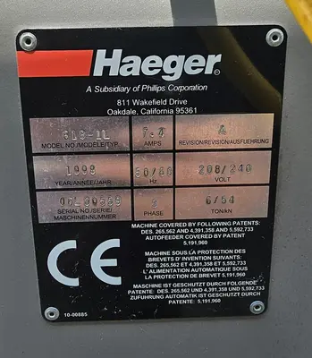 USED 1998 HAEGER 618-1L