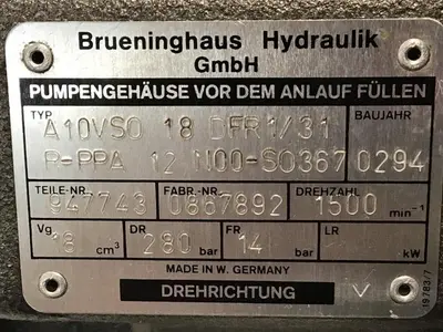 USED BRUENINGHAUS HYDRAULIK A10VSO18DFR1/31R