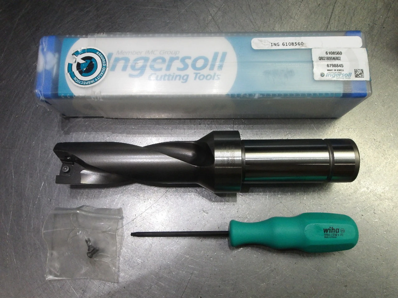 Ingersoll 1.252"/31.8mm Coolant Thru Drill 1.25" Shank QR0318095N6R02 (LOC3668A)