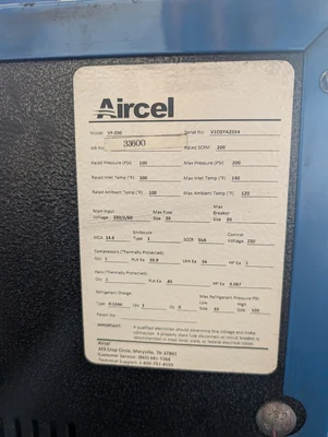 Used _UNKNOWN_ _UNKNOWN_ Refrigerated Air Compressor Dryers Texas US | IRS Auction #1320700