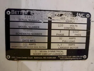 USED BETTER ENGINEERING F3000P