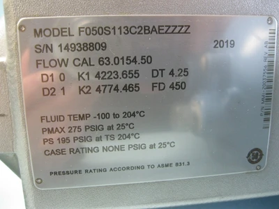 USED Micro Motion F050S113C2BAEZZZZ