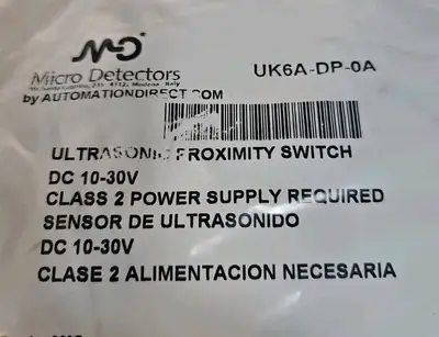 Micro Detectors UK6A-DP-0A Ultrasonic Proximity Switch Loc5B16