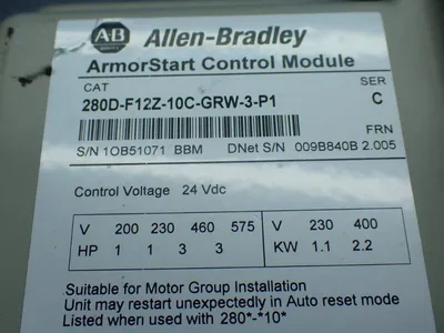USED ALLENBRADLEY 280DFN10R