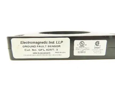 Electromagnetic Industries GFL 425T-3 Ground Fault Sensor 4.25" Window
