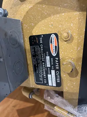 Used Challenge HA, 265 Size Commercial Paper Shear Cutter Paper Cutters Michigan US | Maverick Industrial Sales #1395606