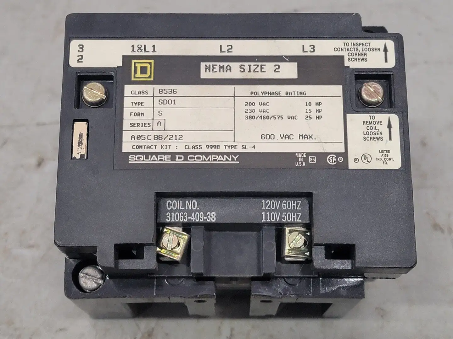 USED SQUARE D 8536SDO1V02S