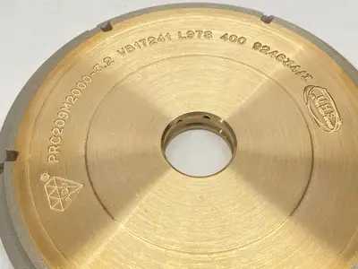 USED ADI DIAMOND PROFILE WHEEL 130MM DIAMETER FOR 3MM GLASS 22MM BORE
