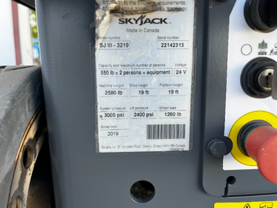 USED 2019 Skyjack SJ3219