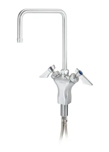 Krowne DX-602 Deck Mount Faucet w/ 8 1/2" Double Bend Gooseneck Spout - Single Hole