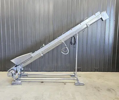 Used Screw Conveyor, 4” diameter x 138” long
