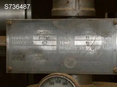 Compressor, Air Dryer, Oriad, Mdl 25EA-4, 60 CFM, 90 PSI, #S736487
