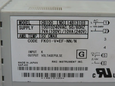 Used RKC INSTRUMENTS _UNKNOWN_ Temperature Controls | OCO Industrial #1622503