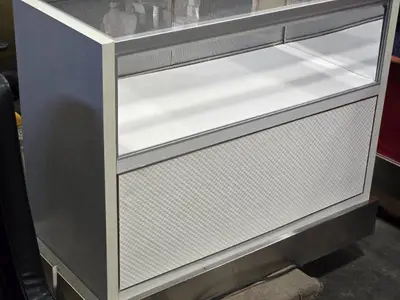 Retail Glass Jewelry Display Case / Counter | Lighted 45" x 20 1/2" x 38"