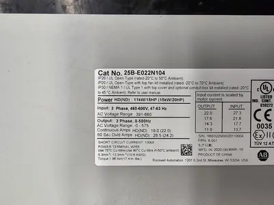 USED ALLEN-BRADLEY 25B-E022N104