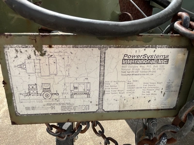 Power System Diesel Engine 35 KW 208 V 3ph 1800 RPM 1240 HRS 05N