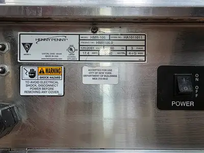 Used Henny Penny Used Henny Penny HMR-105 5-Well Heated Merchandiser Warmer Display 208V 3PH Heated Cabinets & Displays Illinois US | Falcon Restaurant Supply #1373723