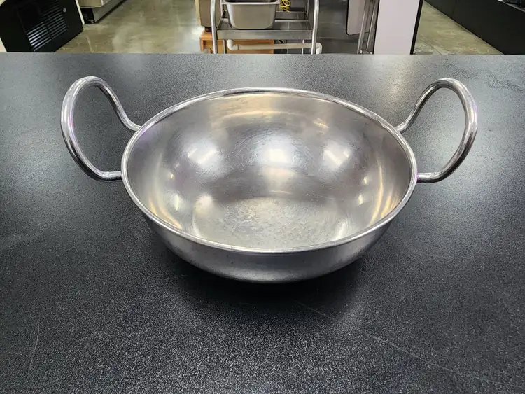 Used Dura-Ware Used Small Stainless Steel Fry Pan w/Two handles 6 3/4" Pans Illinois US | Falcon Restaurant Supply #1376666