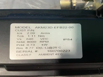 Used KOLLMORGEN AKM23DEFB2200 Motors (misc) Ohio US | HGR 24 #1329559
