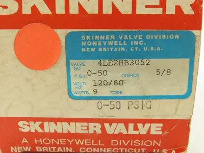 Lancer 4LE2HB3052 2-Way Skinner Solenoid Valve 3/8" NPT N.C. 0-50psi 120v