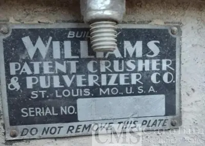USED WILLIAMS 125CJS1 VERTICAL HAMMERMILL