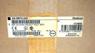 NEW SCHNEIDER ELECTRIC MODICON AS-B872-200 OUTPUT MODULE ASB872200