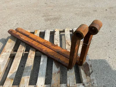 (2) Used 47-1/2” Long Forks for Telehandler, 2” pin holes, 4” wide