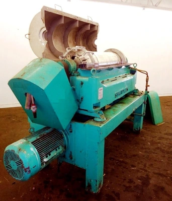 Sharples P3400 (14 x 48) tricanter centrifuge, 316SS.