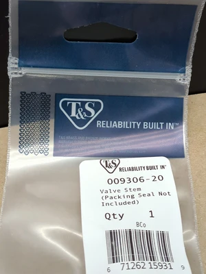 Lot Of 10 T&S 009306-20 Valve Stem Packing Seal Not Included