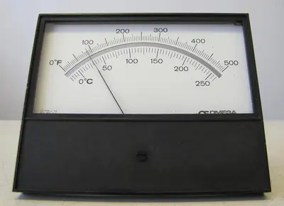 Omega 7055 Analog Panel Meter Temperature Scale 500 °F / 250°C