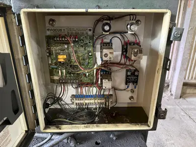 CONTROLLED AUTOMATION ELECTRICAL CONTROL PANEL, FROM MODEL #BFC-530 BEAM PUNCH LINE: STOCK #24124