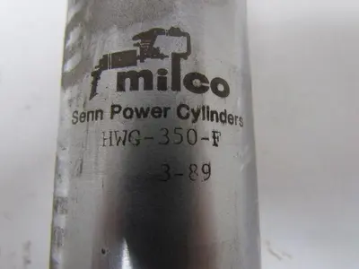 Milco HWG-350-F 3-89 Senn Power Cylinder 1/4" Ports 3/4" Rod End Steel