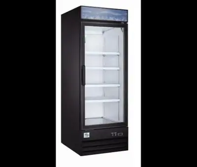 Elite 23.5 Cu. Ft. Single Door Glass Freezer – Black