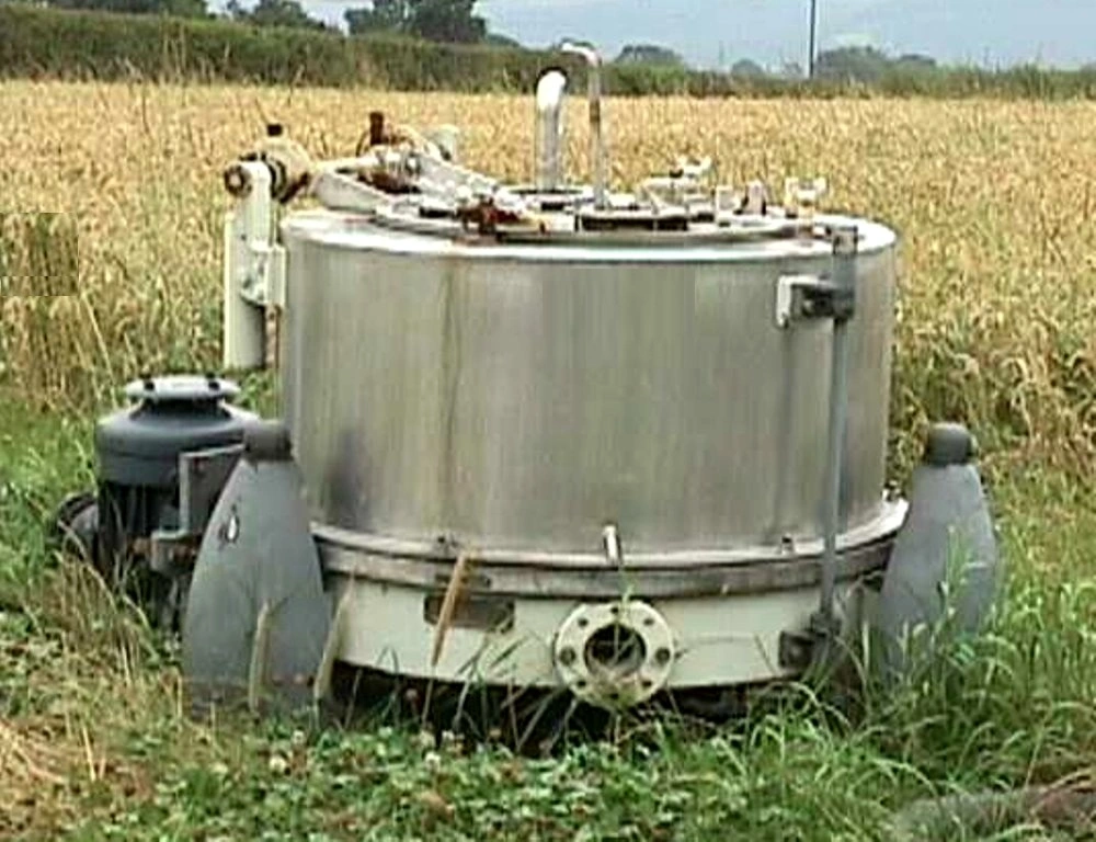 Ferrum FU-1000/400/470 perforate basket centrifuge, 316SS.