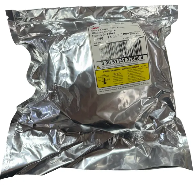 3M 7" 987C TN Quick Change Fiber Discs 80+ Precision Shaped Ceramic Grain 25 Pack
