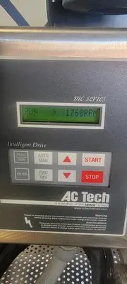 USED QUATTRO FLOW PUMP W/ 3HP MOTOR, ROSEMOUNT CMF010 MASS FLOW SENSOR, TRANSMITTER