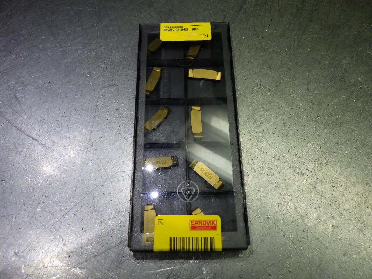 Sandvik Carbide Grooving Inserts QTY10 N123F2-0318-RO 1005 (LOC732)