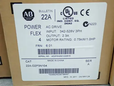 New | in-Stock ALLEN BRADLEY 22AD2P3N104 Variable Speed Drives Ohio US | HGR 24 #914414